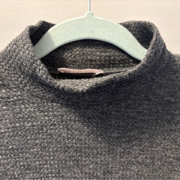 Everly Charcoal Mock Neck Sweater Dress - Picture 5 of 12